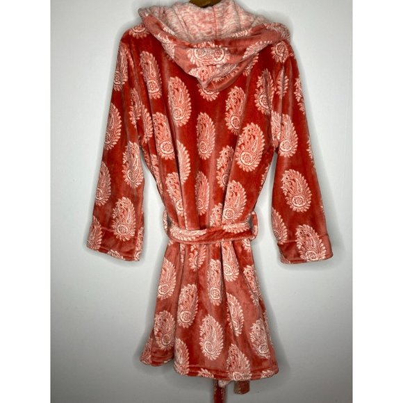 World Market Plush Bathrobe Women's O/S One Size Paisley - Picture 7 of 7